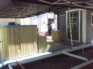 Sauna ja wanna valmiina